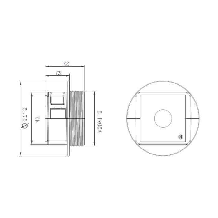 KBL电缆引入系统、螺纹规格M50x1.5、螺纹长度14 mm、KBL-QVT50/1、  047501